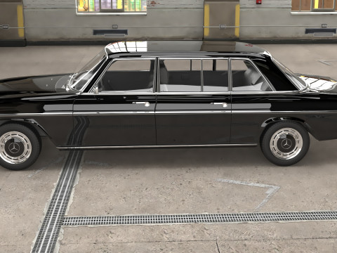 1968-1975 model Mercedes Benz W115 Limousine Model 3D