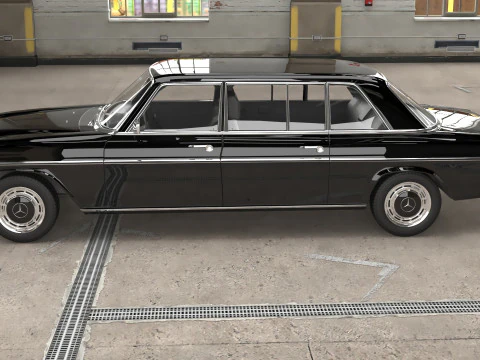 1968-1975 model Mercedes Benz W115 Limousine 3D Model