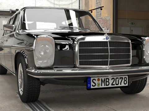 1968-1975 model Mercedes Benz W115 Limousine 3D Model