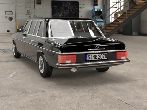 1968-1975 model Mercedes Benz W115 Limousine 3D Model