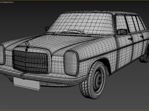 1968-1975 model Mercedes Benz W115 Limousine 3D Model