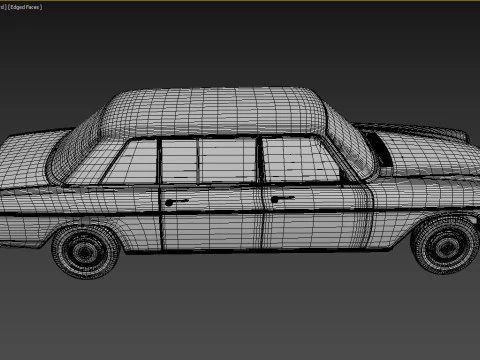 1968-1975 model Mercedes Benz W115 Limousine 3D Model