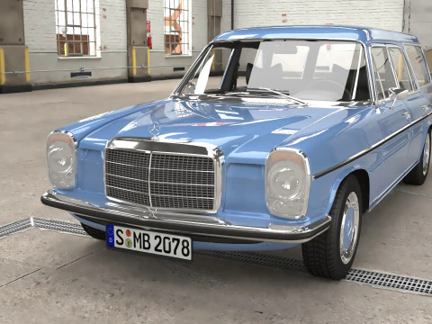 Model 1968-1975 Mercedes Benz W115 Binz Kombi Model 3D