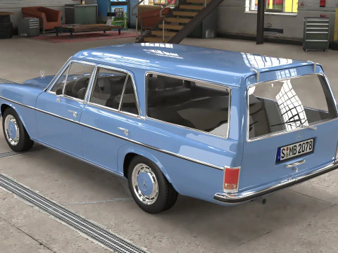 1968-1975 model Mercedes Benz W115 Binz Kombi 3D Model