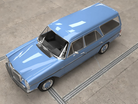 1968-1975 model Mercedes Benz W115 Binz Kombi Modelo 3D