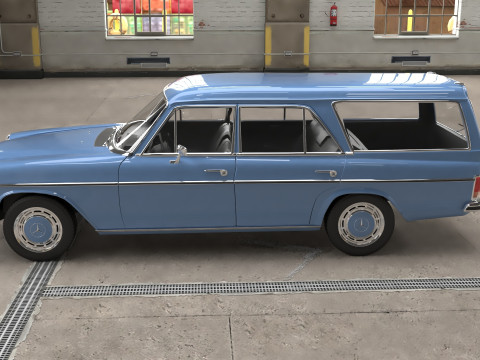 1968-1975 model Mercedes Benz W115 Binz Kombi Modelo 3D