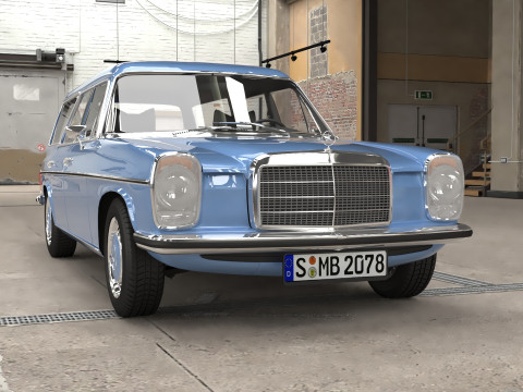 1968 1975 model Mercedes Benz W115 Binz Kombi 3D in 3DExport