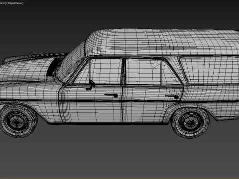 1968-1975 model Mercedes Benz W115 Binz Kombi 3D Model