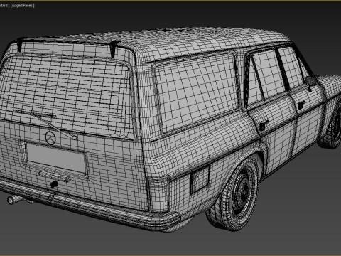 1968-1975 model Mercedes Benz W115 Binz Kombi Modelo 3D