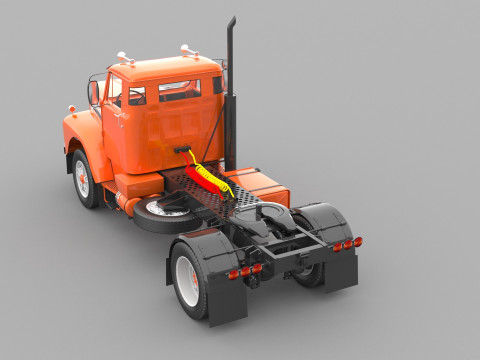 1975 Old Semi Truck 3D Модель