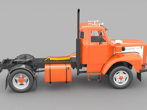 1975 Old Semi Truck 3D Model