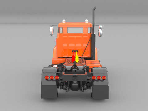 1975 Old Semi Truck 3D Модель