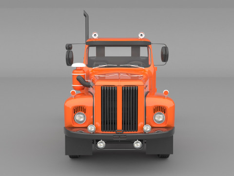 1975 Old Semi Truck 3D Модель