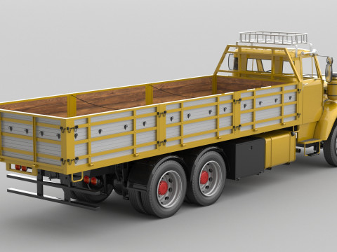 1975 Truck flatbed 3D 모델