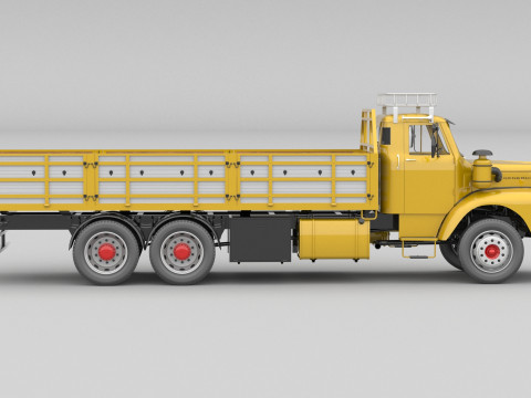 1975 Truck flatbed 3D 모델