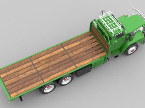 1975 Flatbed Truck 3D 모델