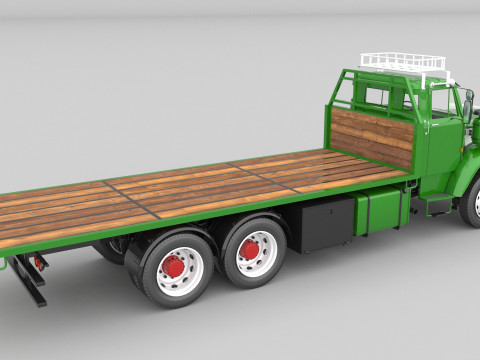 1975 Flatbed Truck 3D 모델