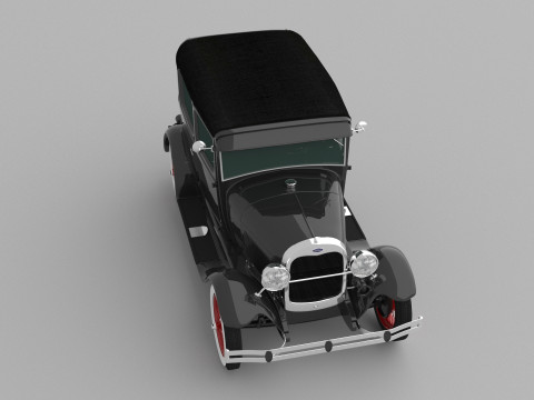 1929 Model A Tudor Sedan Modello 3D