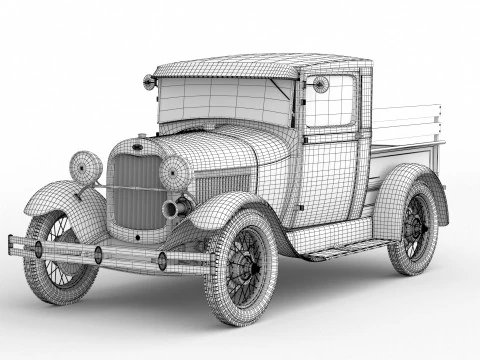 1929 Model A Pickup 3D Model