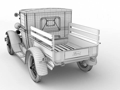1929 Model A Pickup 3D Model