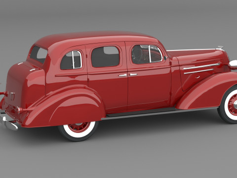 1936 Chevrolet Master De Luxe 4 Door Sports Sedan 3D 模型