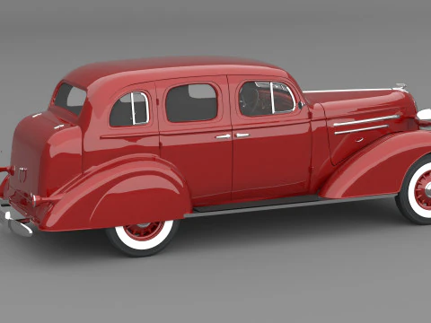 1936 Chevrolet Master De Luxe 4 Door Sports Sedan 3D Model