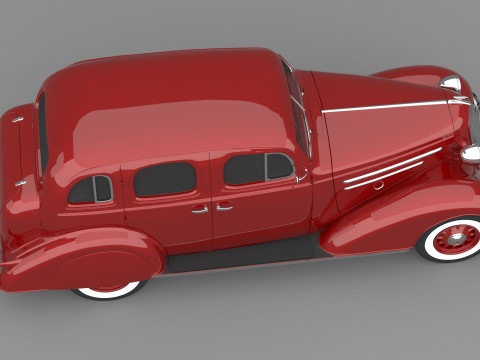 1936 Chevrolet Master De Luxe 4 Door Sports Sedan 3D 模型