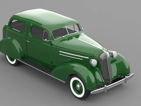 1936 Chevrolet Master Deluxe Town Sedan 3D Model