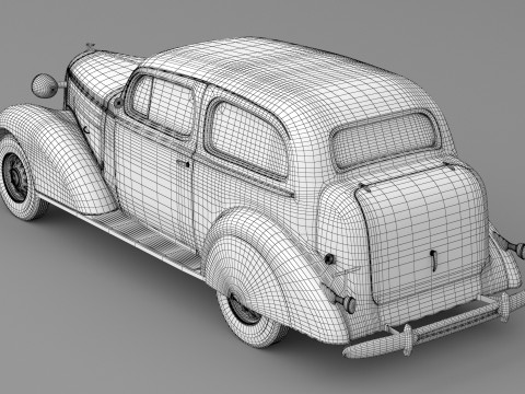 1936 Chevrolet Master Deluxe Town Sedan Modelo 3D