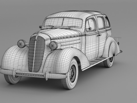 1936 Chevrolet Standard Sedan 3D 模型