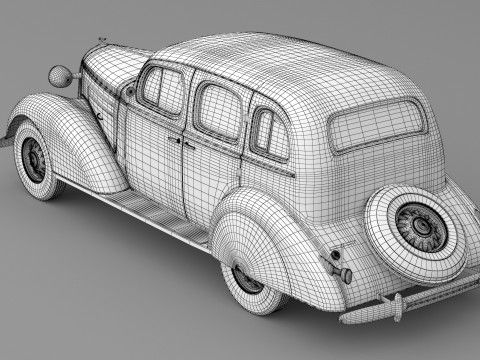 1936 Chevrolet Standard Sedan 3D 模型