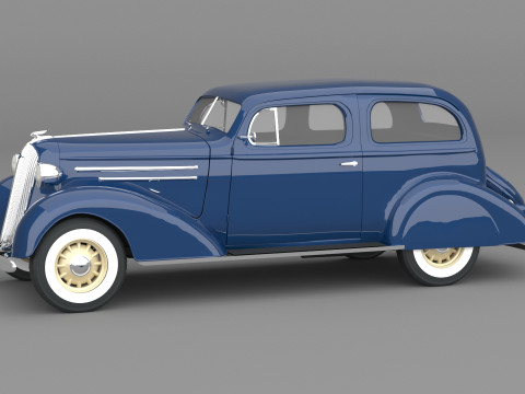 1936 chevrolet standard sedan 2 door Modelo 3D