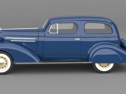 1936 chevrolet standard sedan 2 door Modelo 3D