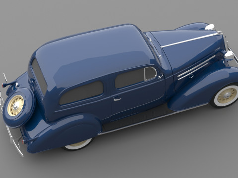 1936 chevrolet standard sedan 2 door Modelo 3D