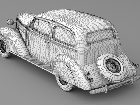 1936 chevrolet standard sedan 2 door Modelo 3D
