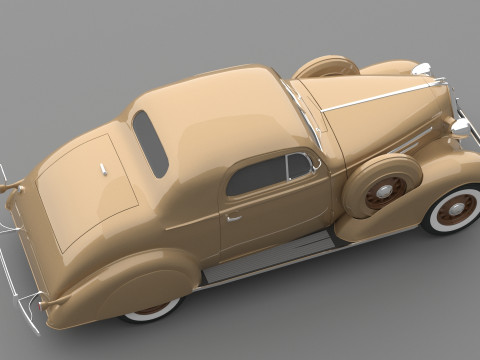 1936 Chevrolet Master De Luxe sport Coupe 3D Model