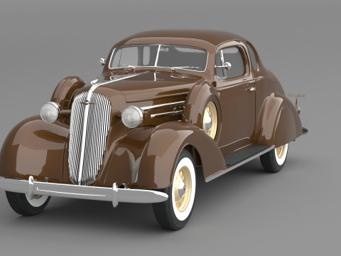 1936 Chevrolet Coupe Five Window 3D Model