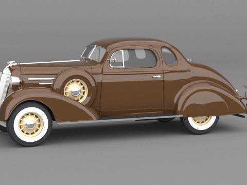 1936 Chevrolet Coupe Five Window Model 3D
