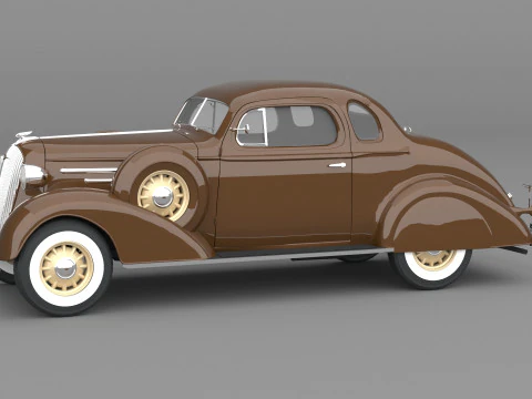 1936 Chevrolet Coupe Five Window 3D Model