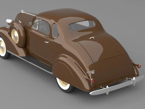 1936 Chevrolet Coupe Five Window 3D Model