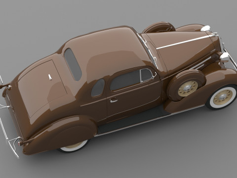 1936 Chevrolet Coupe Five Window Model 3D
