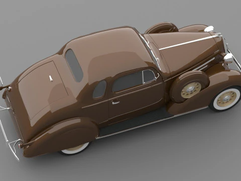 1936 Chevrolet Coupe Five Window 3D Model