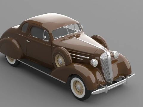 1936 Chevrolet Coupe Five Window 3D Model