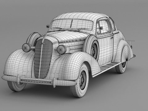 1936 Chevrolet Coupe Five Window Model 3D