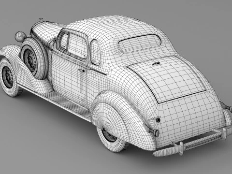 1936 Chevrolet Coupe Five Window 3D Model