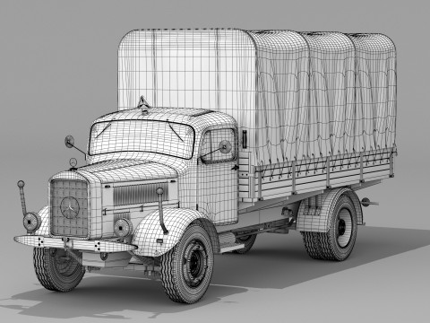 1943 Mercedes Benz L 4500 S Modelo 3D