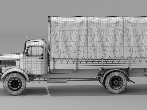 1943 Mercedes Benz L 4500 S Modelo 3D
