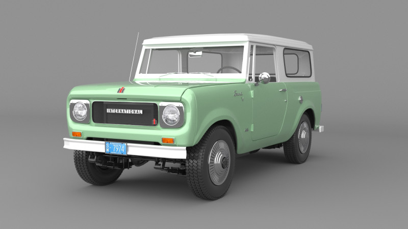 1967 International Scout 800 Model 3D .c4d .max .obj .3ds .fbx .stl .blend 