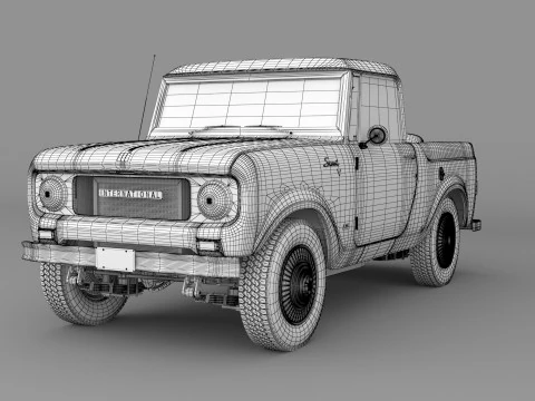 1967 International Scout 800 Pickup 3D Model