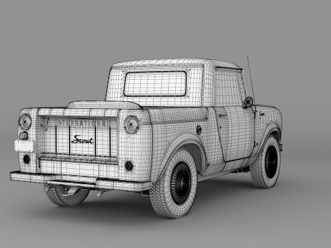 1967 International Scout 800 Pickup 3D Модель